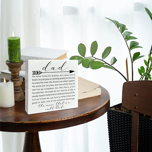 Miniatura 3 de Regalos para papá de hija, hijo, niños, para cumpleaños, día del padre, Navidad, con texto en inglés "Best Dad Ever, A Firm Foundation"