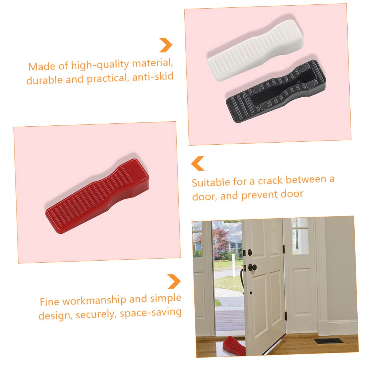 Topes de Puerta, 9 Piezas Goma, Protectores Resistentes y Flexibles, cuñas Antideslizantes, anticolisión