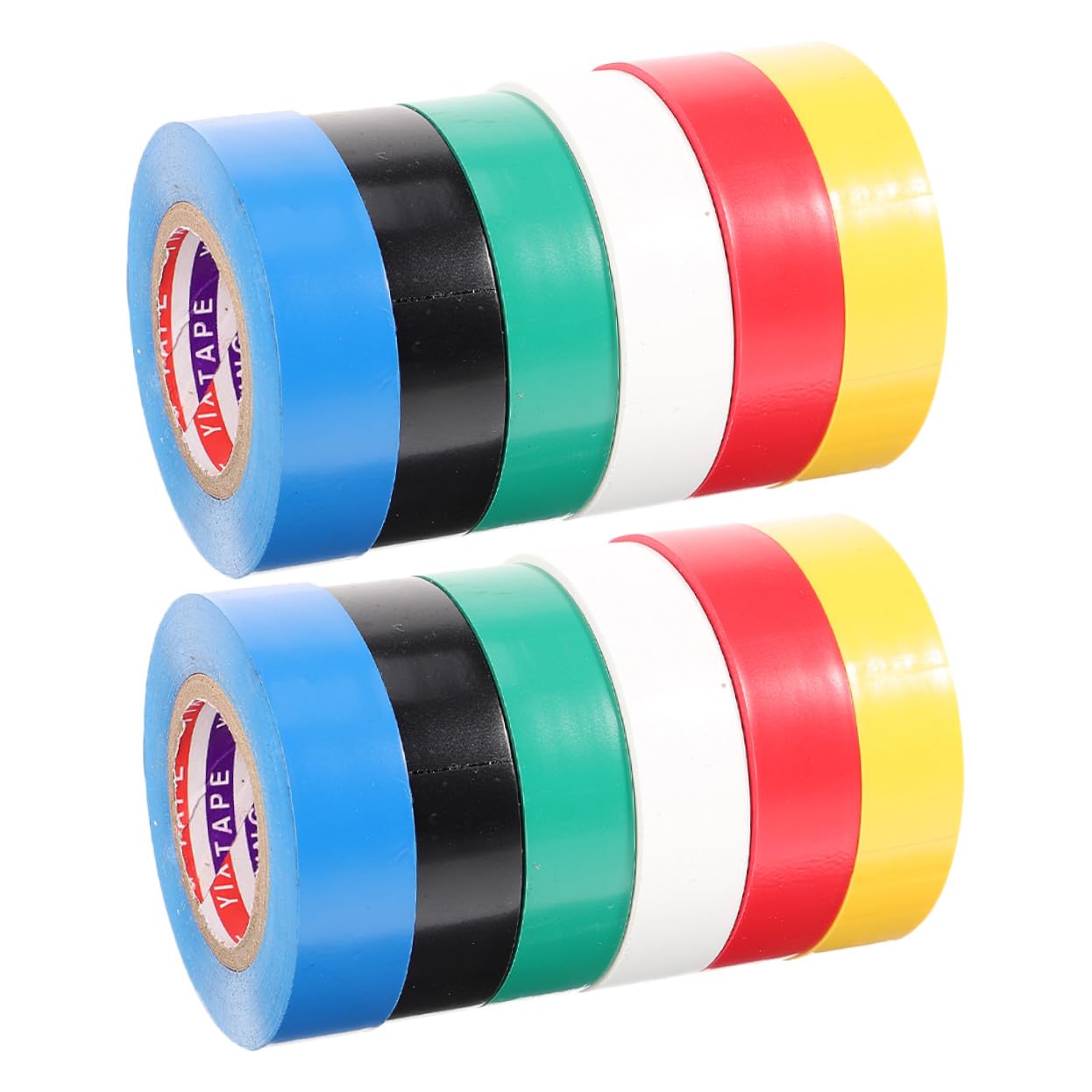 12 Rollen Teiliges Isolierband PVC Klebeband Wetterfest Hitzebeständig Farbiges Elektrikerklebeband für Kabelisolierung Elektroreparatur Vielseitig für Haushalt und Industrie