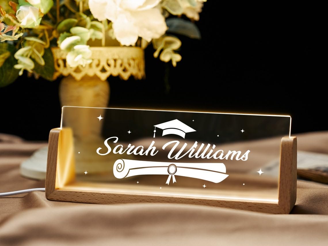 MustHome Desk Name Plate with Holder | Acrylic Name plate for office , Gift for Doctor, Teacher, Advocate, Medical, office or Promotion Gift for corporates | Personalised Name Plate Table Sign Stand | Gifts 4