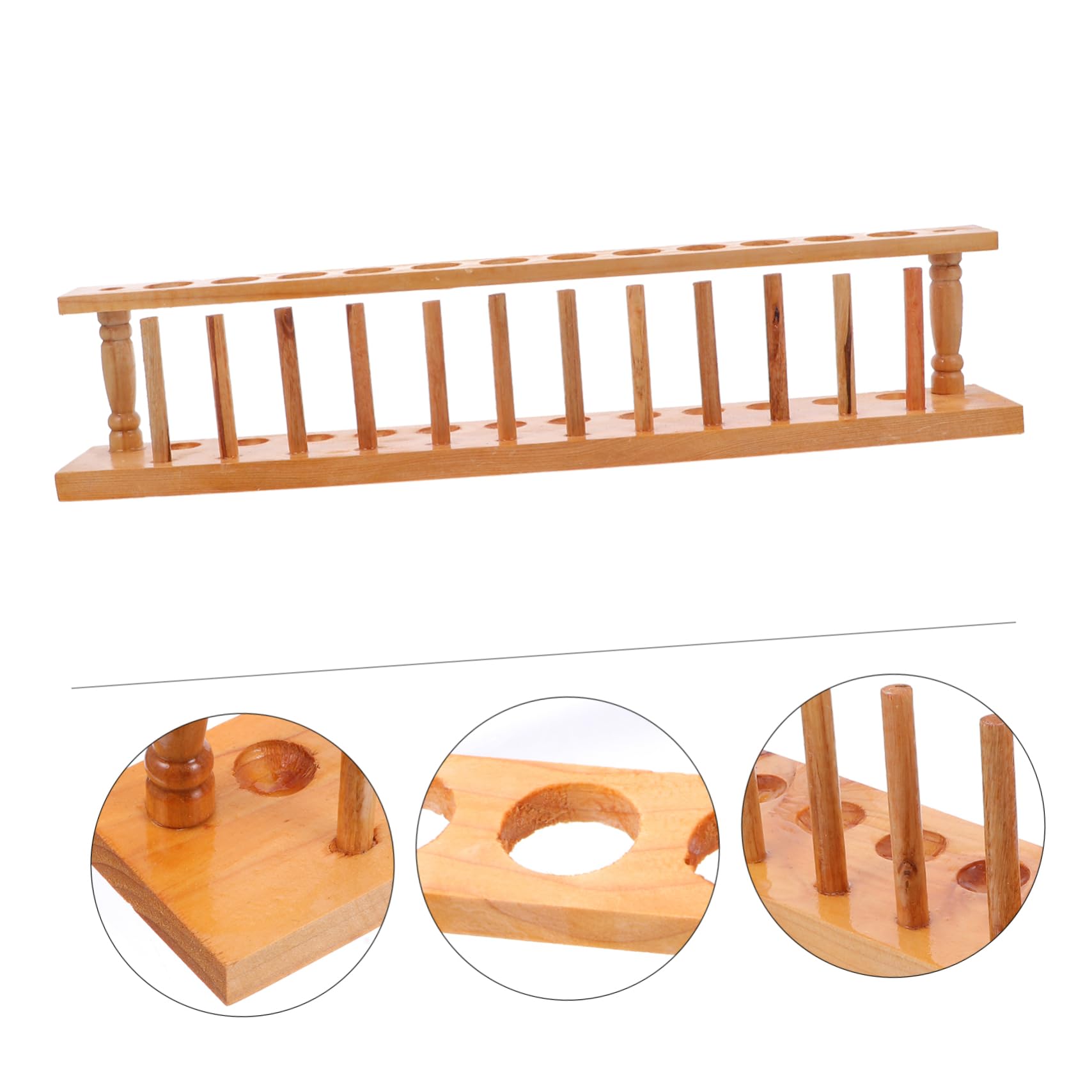 PRETYZOOM Gradilla De Madera Para Tubos De Ensayo Soporte De Madera Para Laboratorio Para Química Escuela Duradero y Práctico