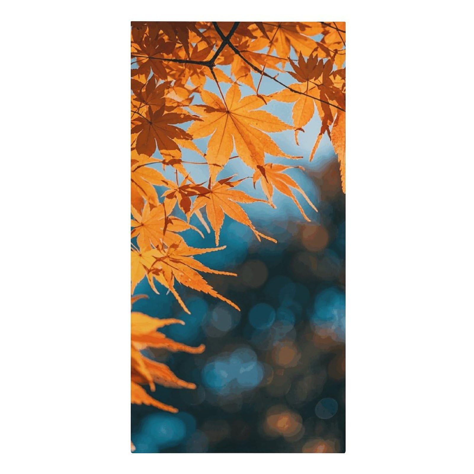 QMNLKH Fall Maple Leaves Beach Towel for Women, Large Microfiber Pool Towel for Men, Absorbent Swim Towels for Home, Lightweight Bath Towels for Camping, Yoga, 30.3"x61.4"