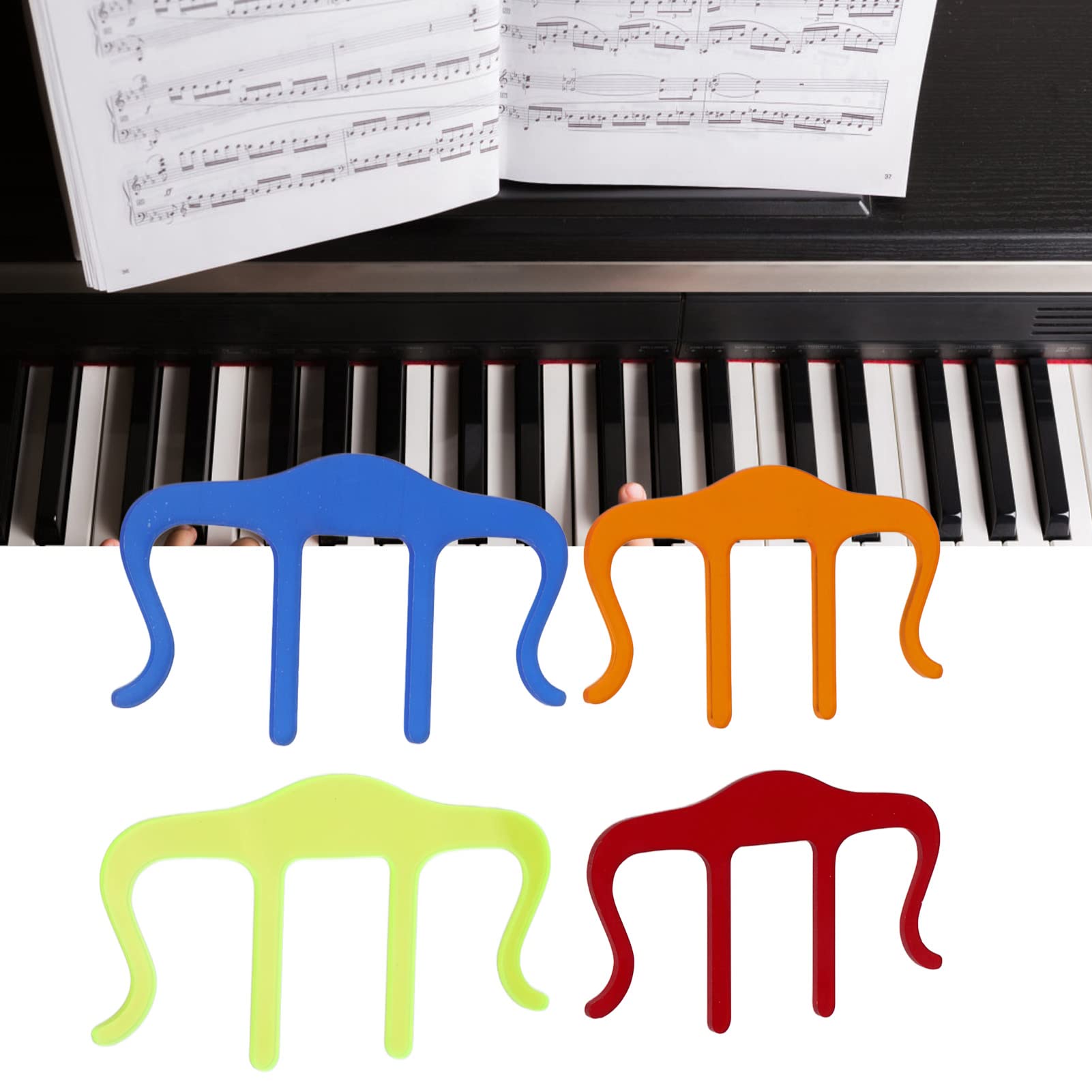 1 Paire De Clips De Livre De Musique Transparents En Acrylique - Supports De Pages Pour Pupitre, Piano Et Partitions
