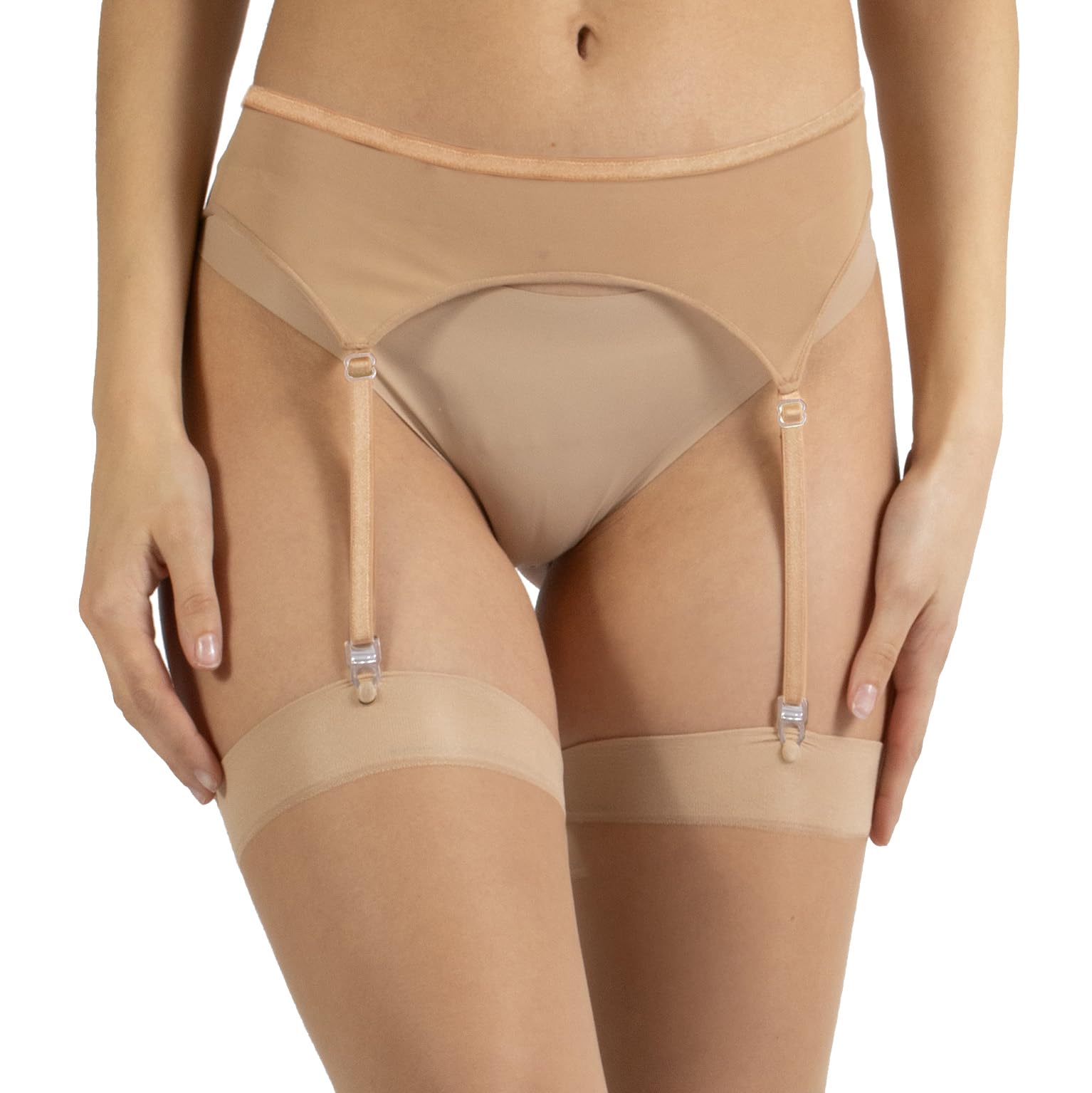 CALZITALY Reggicalze Donna, Lingerie e Intimo, Giarrettiere e reggicalze, Nero Bianco, Naturale, Avorio, Taglie Regular e Curvy, MADE IN ITALY