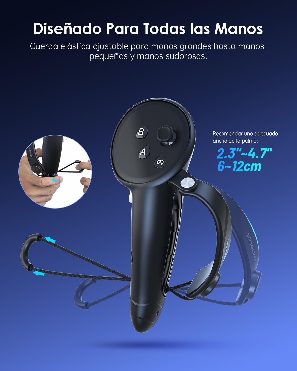 Empuñaduras del Controlador de Carga para Quest 3s para Quest 3 Correas de Controlador con Batería Recargable para Quest 3s/3 Accesorios
