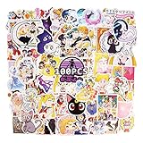 Sailor_Moon Stickers Pack 100PCS Japenese Anime Stickers Vinyl Waterproof Cute Cartoon Game Stickers...