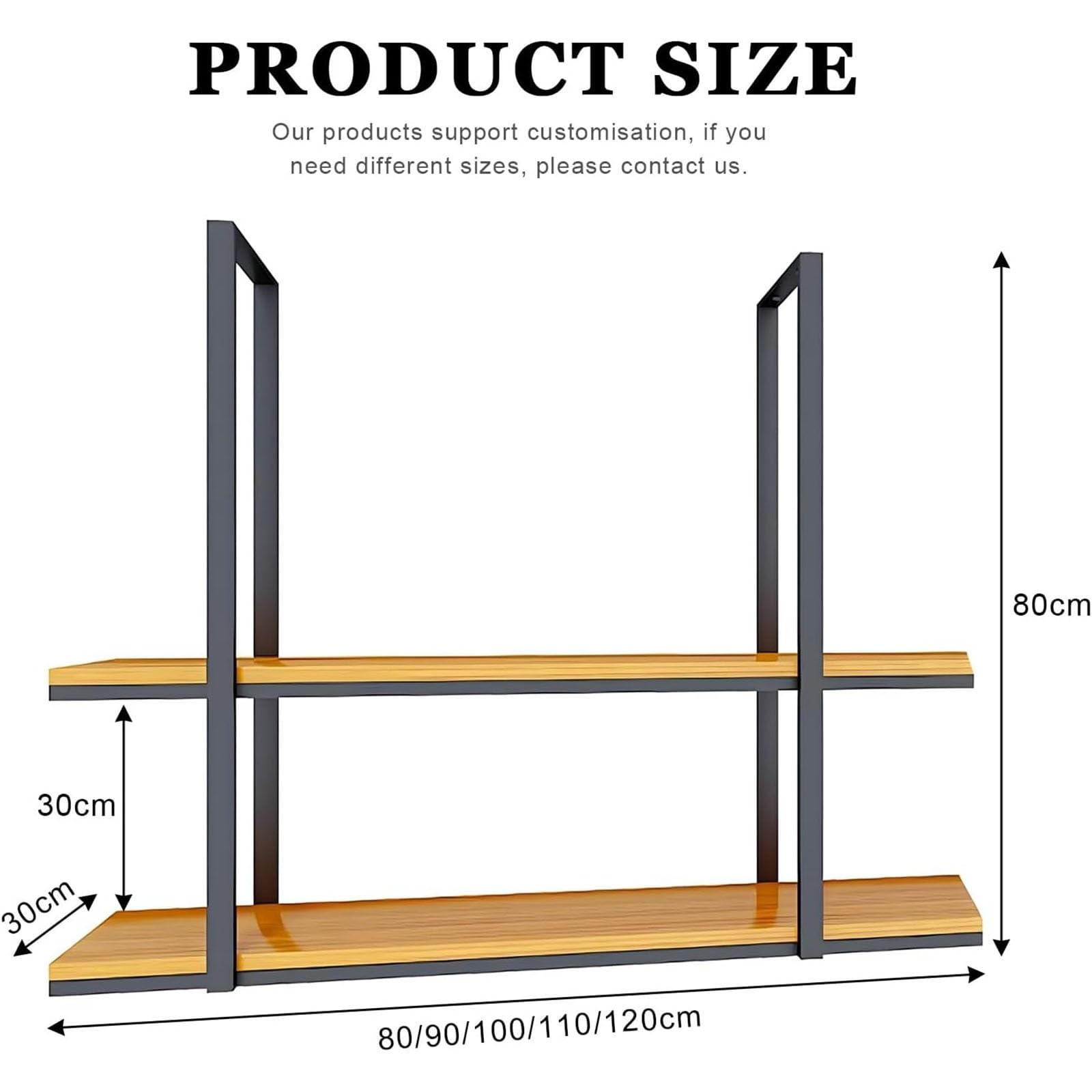 HDDNMLOH Retro Style 2 Tier Solid Wood Hanging Plant Stand Ceiling Wine Rack Multifunction Storage Shelves for Wine Bottles Plants and Decor Easy to Install (80 * 30 * 80cm)