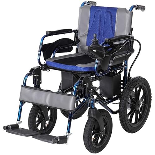 Wheelchair Electric Wheelchair, Aluminum Alloy Elderly Disabled Wheelchair, Foldable Portable Ca