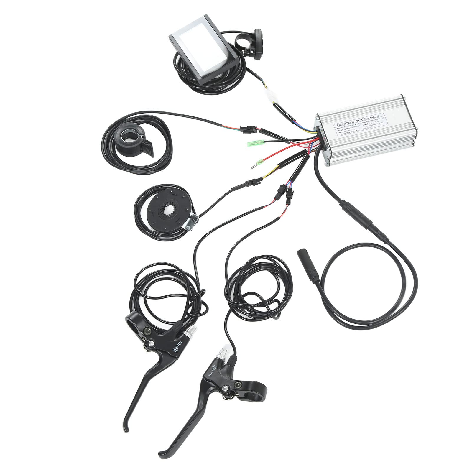 Dilwe Zestaw do Konwersji Roweru Elektrycznego, Silnik Bezszczotkowy 500 W z Wyświetlaczem LCD3 do Rowerów Górskich i Składanych (28/29 cali)