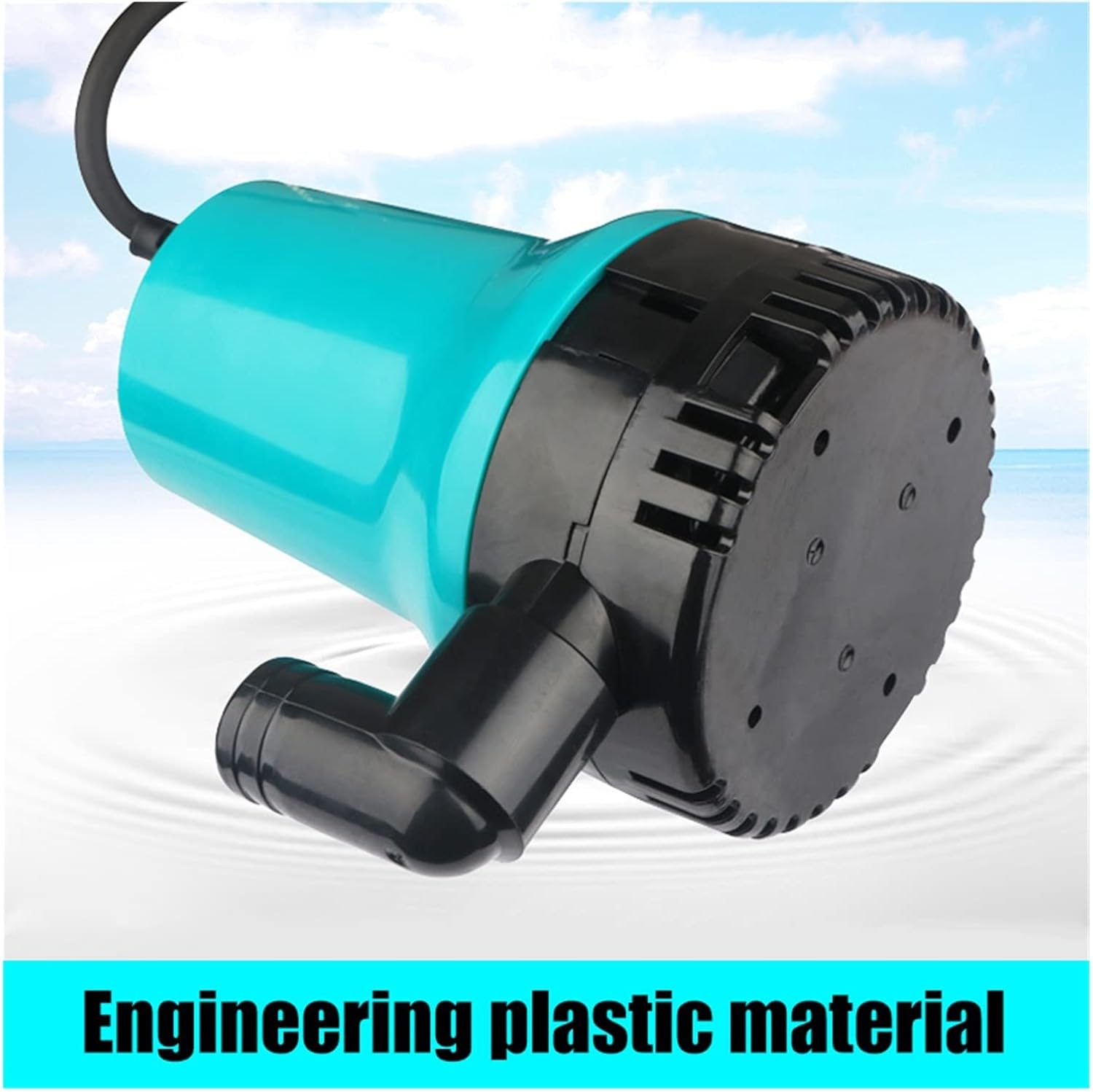Mini Submersible Portable Electric Water Pump 50W 4500L/H 5m DC 12V/24V Solar Water Pump Motor Water Circulation Submersible Pump Irrigation Fountain Fish Pond(12V)