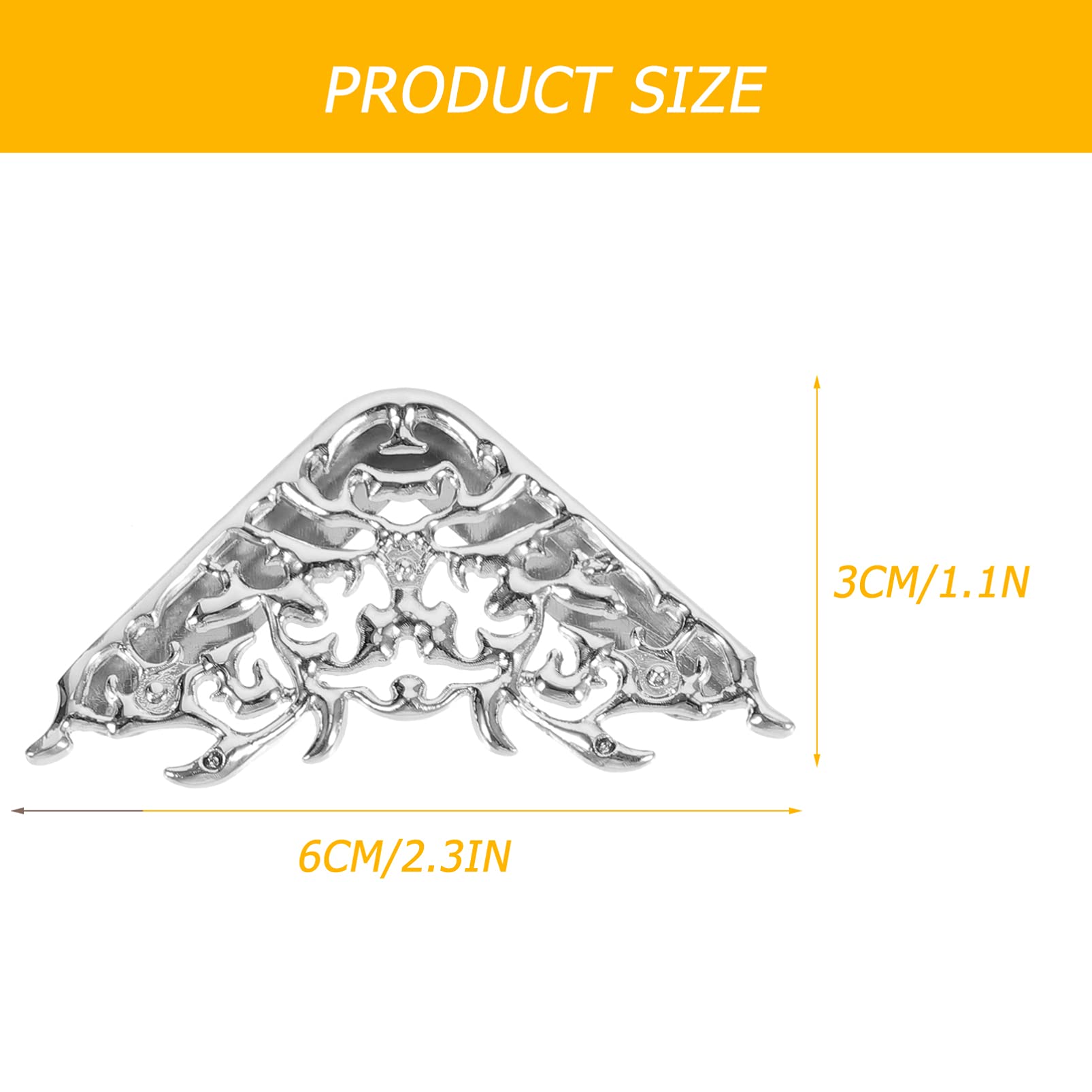 5pcs Bag Accessories Chest Corner Feet DIY Hardware Accessories Bag Safety Guards Metal Bag Corner Protectors Wallet Purse Bag Edges Corner Protectors Retro Guard Cover Handbag - Image 2