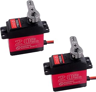 DS3218 Waterproof Digital Servo with 25T Servo Arm, 20KG High Torque Full Metal Gear Control Angel 270Â° (Pack of 2)