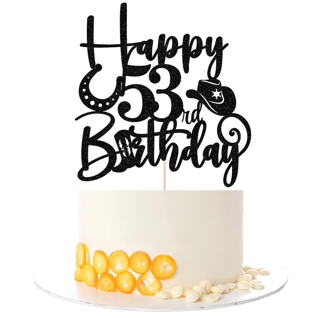 Kaoenla Cowboy Cake Topper-cowboy theme Happy 17th Birthday Decor,17th Birthday/Anniversary Party Decorations (53nd) — image 1