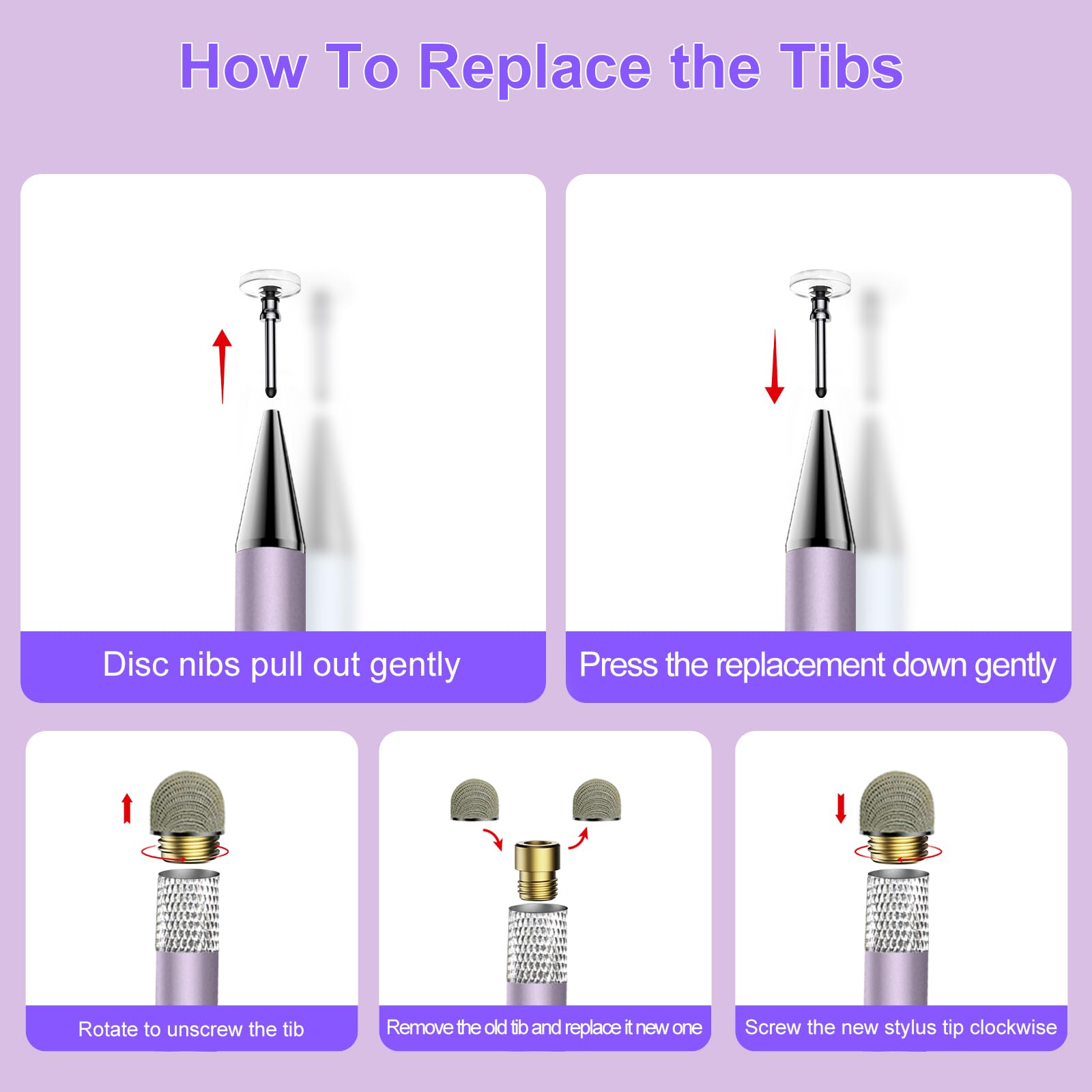 Lápiz capacitivo para pantalla táctil, lápiz capacitivo 2 en 1 de alta precisión, adecuado para iPhone/iPad/Android Stylus para iPad, compatible con todos los táctiles