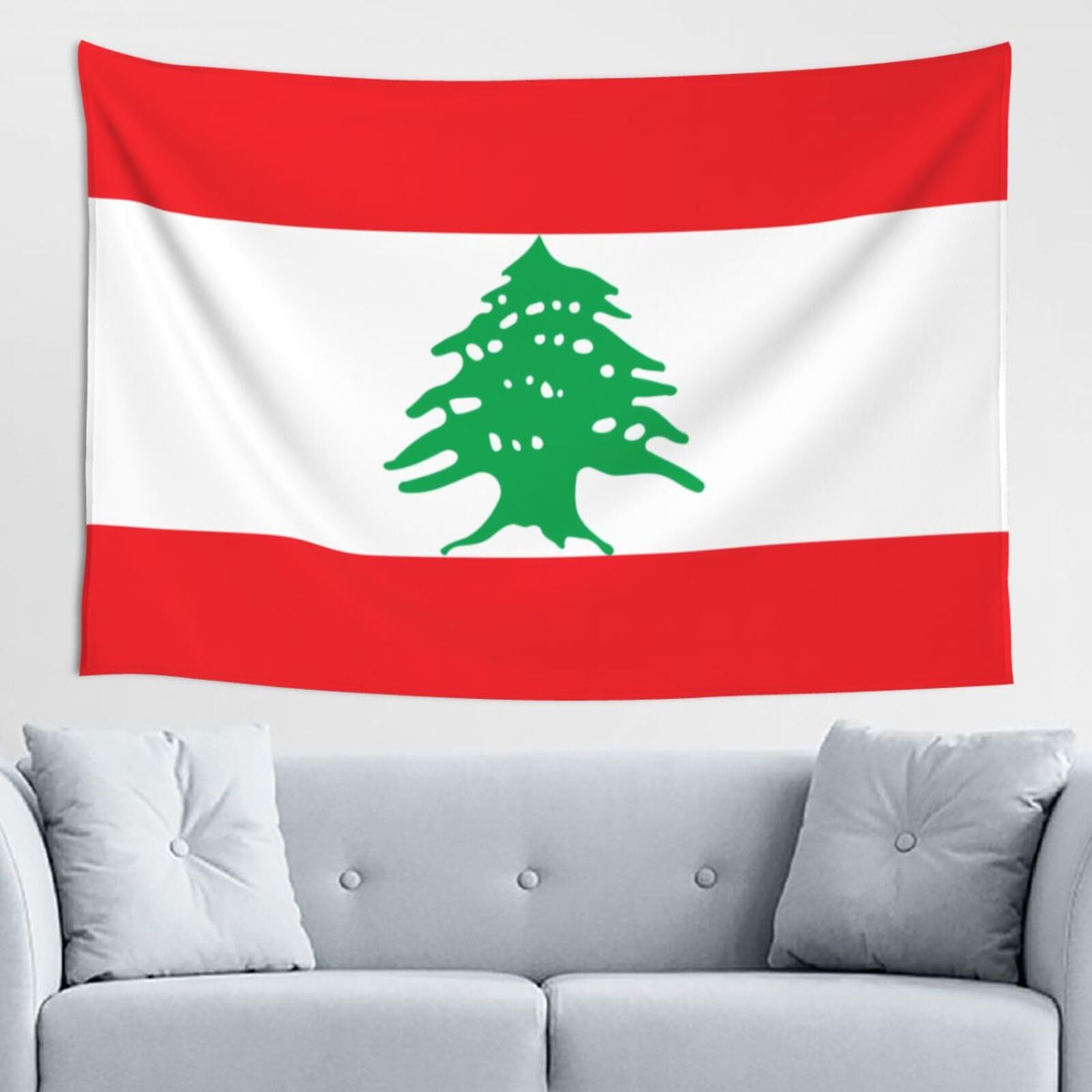 ZZYYDS Flag of Lebanon Wall Decor Tapestry 60x40in, Wall Hanging, Home Decor, Dorm Decor, Porch Tapestry, etc.