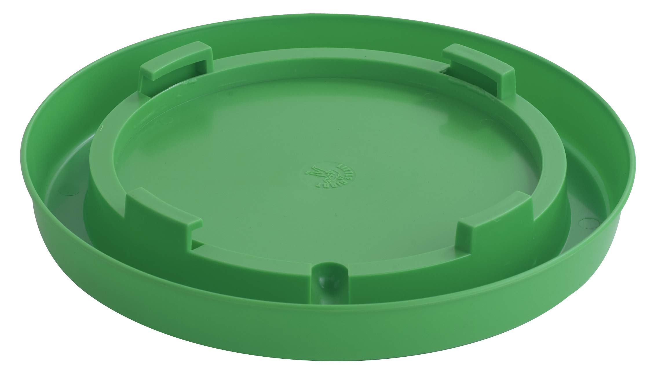 Little Giant® Nesting-Style Poultry Waterer Base | Heavy Duty Plastic Water Tray Base for 1 Gallon Container | Base for Chicken Waterer (Lime Green, 1