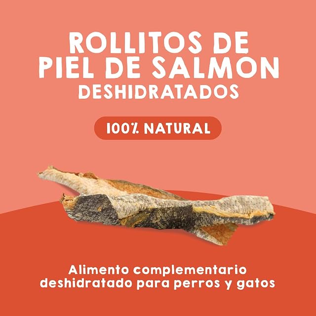 Foto 2 de 7 de Chuches Perros Gatos Snacks Premios 100% Naturales Rollitos Salmon Pack 8
