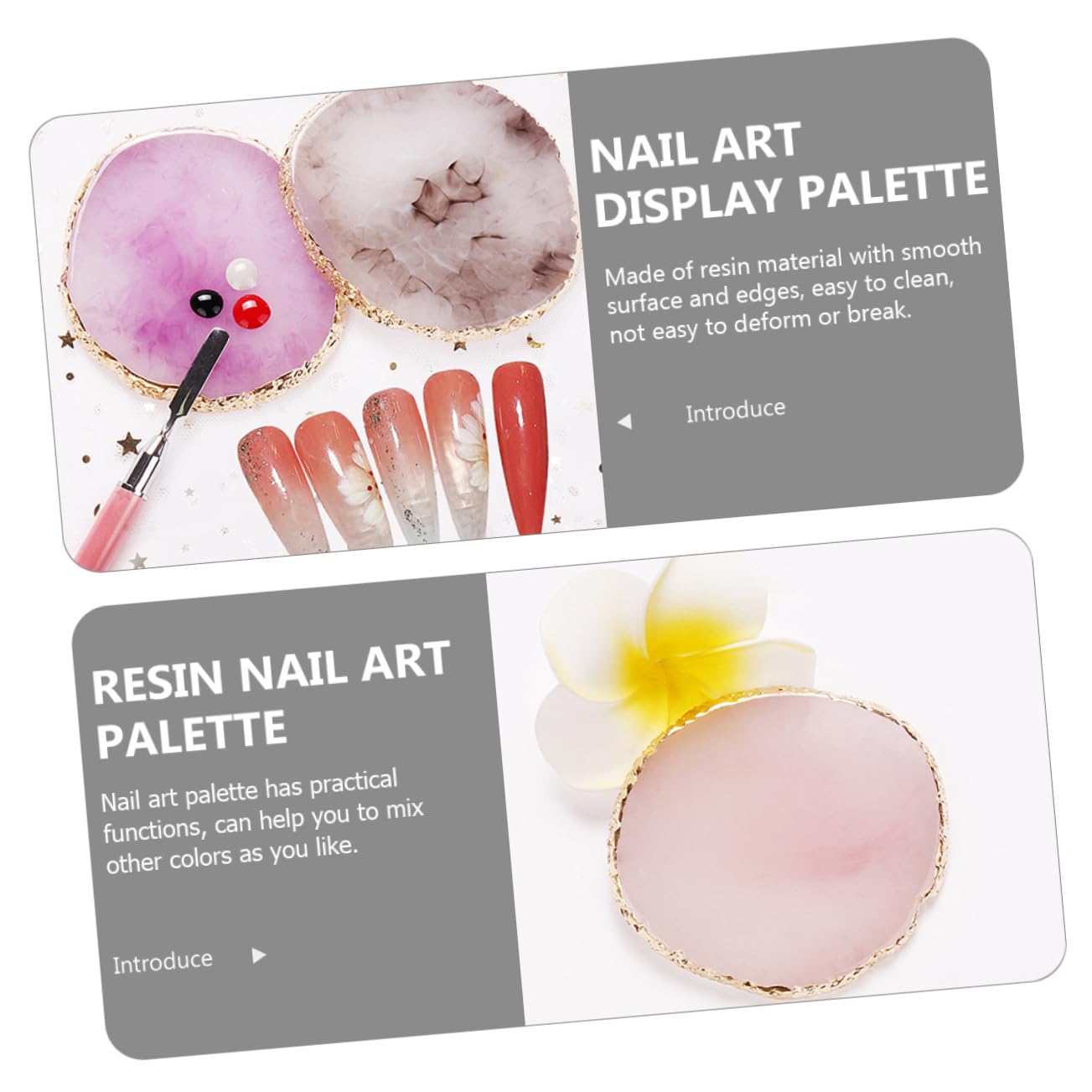 SHERCHPRY 6pezzi Per Nail Art in Resina Per Miscelare Colori Unghie Esposizione Manicure