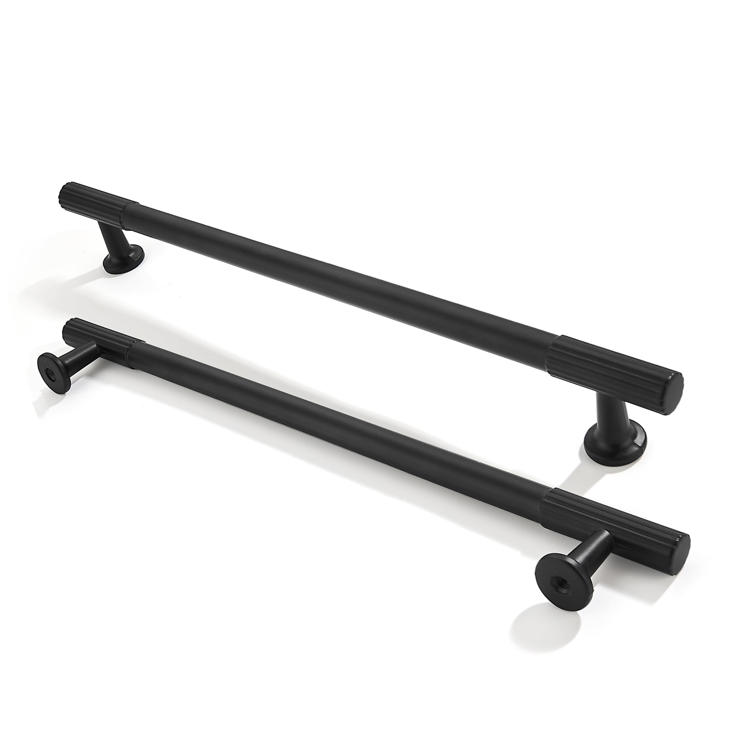 ZAUYX 10-Pack 8 Inch Hole Center Matte Black Cabinet Pulls Solid Heavy Duty Cabinet Pull is Suitable for Drawers Dressers Handles Kitchens Bathroom cabinets — image 1