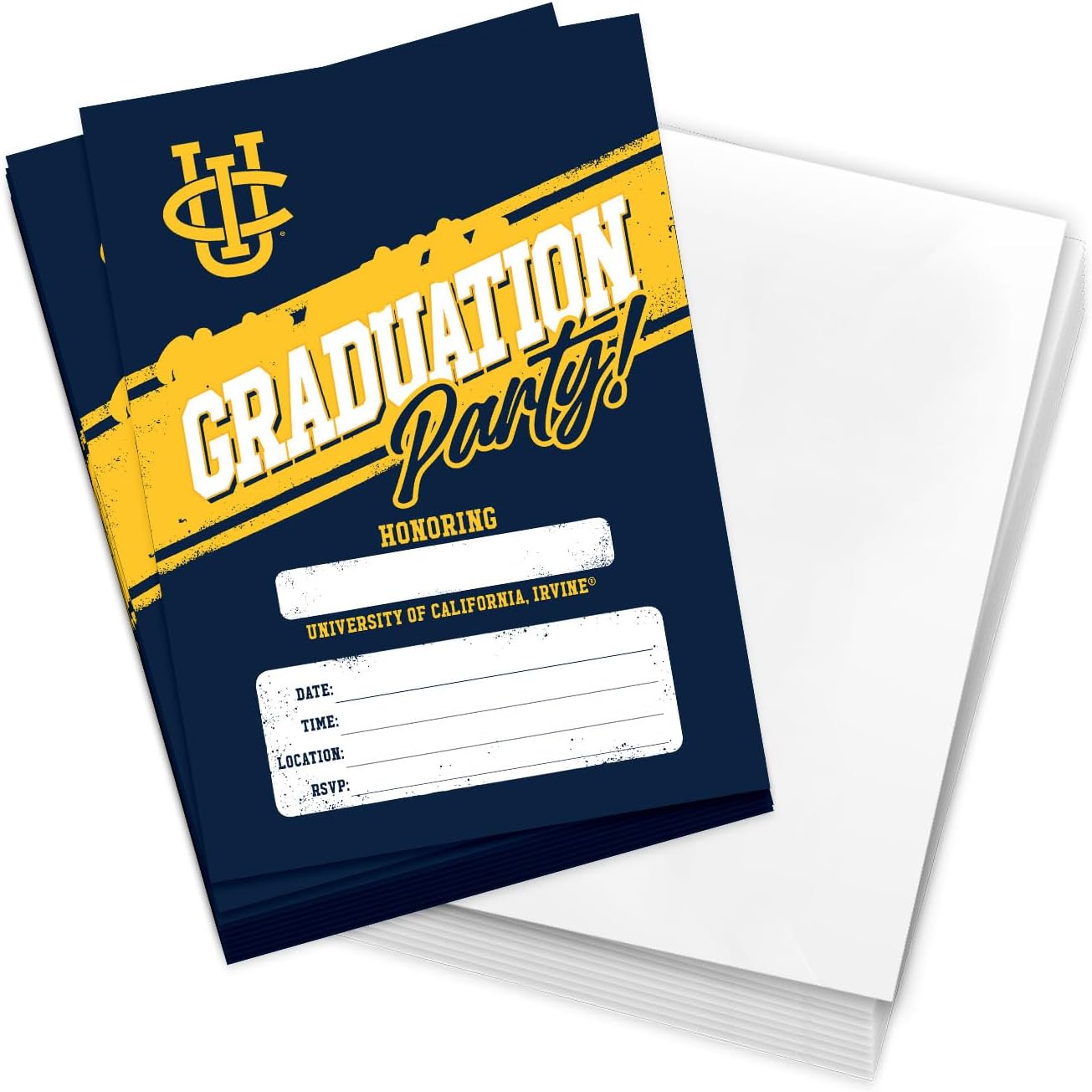 Desert Cactus University of California Irvine Graduation Party Invitations Anteaters UCI Eaters 5x7 Grad Invites Cards Celebration 10 Count With Envelopes