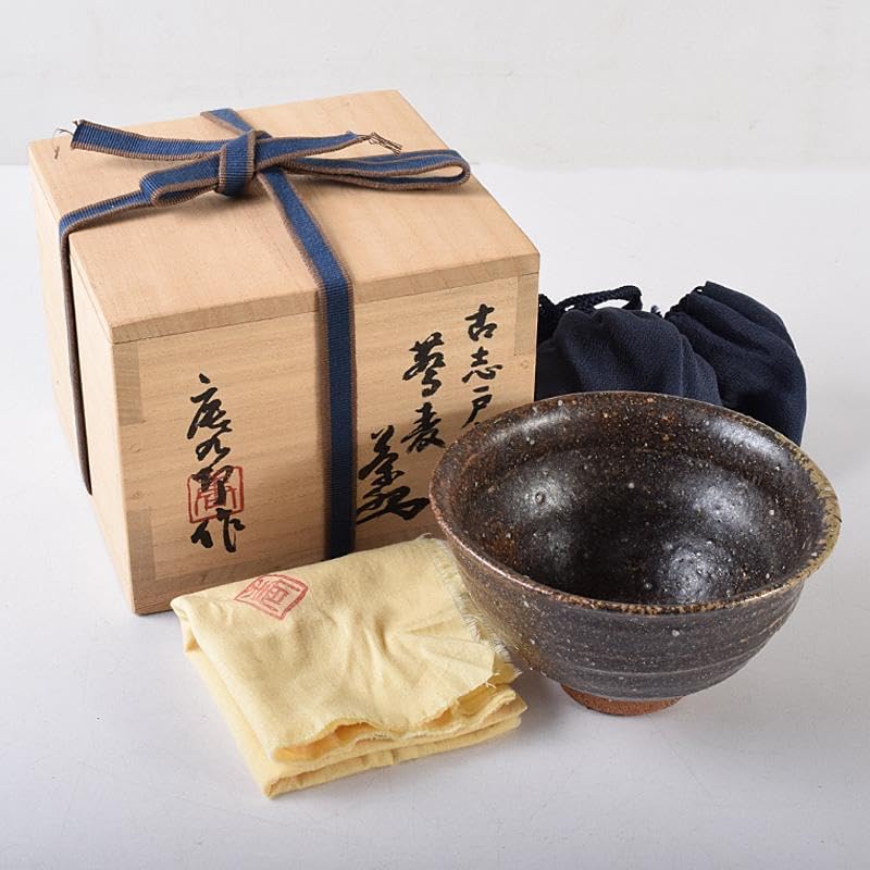 加藤唐九郎　一無斎（一ム斎）　蕎麦釉　茶碗　銘有明　清水公照極め箱　MR8736 Amazon.co.jp: 加藤唐九郎 一無斎（一ム斎） 蕎麦釉 茶碗 銘有明