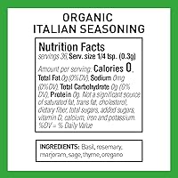 Vista 2 de The Spice Hunter - Condimento italiano, orgánico, tarros de 0.4 onzas (paquete de 6)