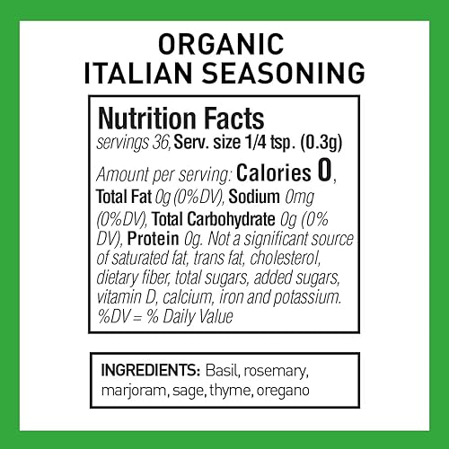 Miniatura 2 de The Spice Hunter - Condimento italiano, orgánico, tarros de 0.4 onzas (paquete de 6)