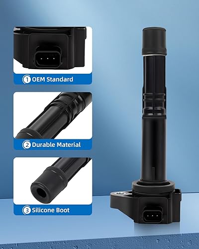 Miniatura 2 de ECCPP UF712 4 bobinas de encendido con 4 bujías de iridio para Honda para Accord 2013-2017, CR-V CRV 2015-2019 y para Acura TLX 2015-2020, ILX