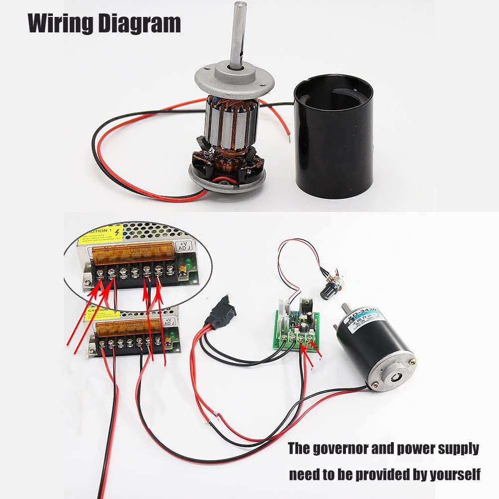 Permanente Magneetmotor Gelijkstroom 12V Omkeerbare CW CCW Grote Torsie Hoge Snelheid Elektrische Motor 8000rpm
