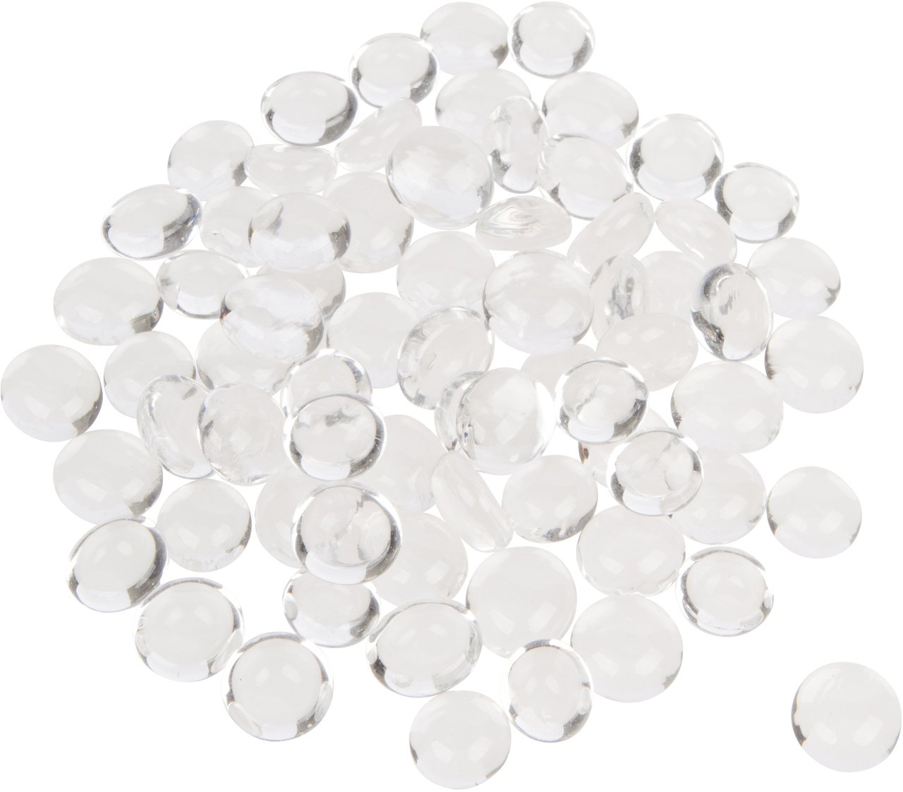 System 96 Glass Pebbles- Crystal Clear - 96 COE - 1/2 Pound Bag