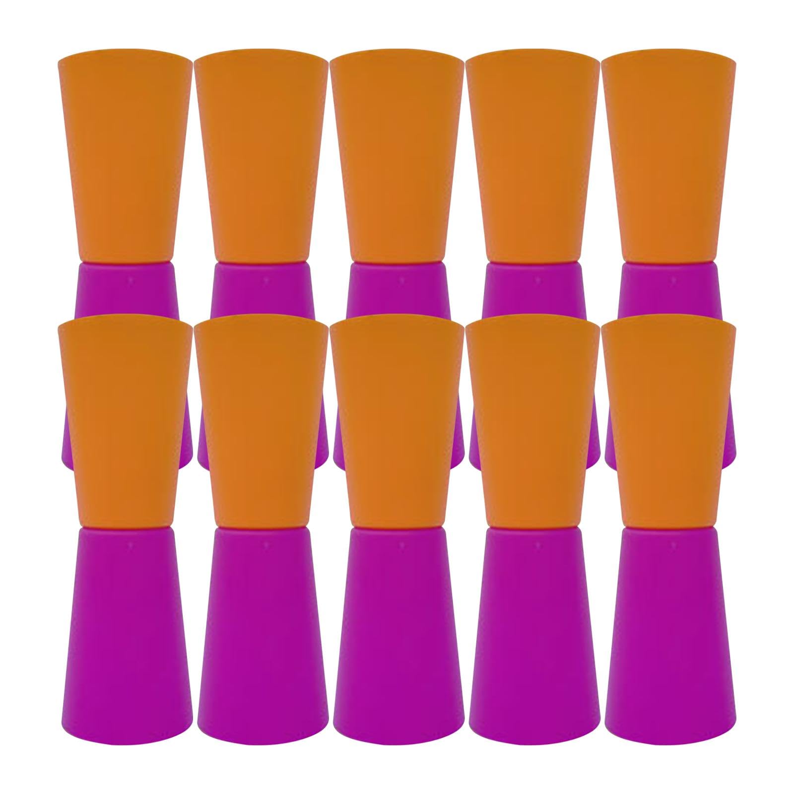 CALANDIS™ 10 Pieces Flip Cups Speed Agility Training Aid for Kindergarten Gym with Net Rose Orange | Training Aids | Soccer | Team Sports-image-38