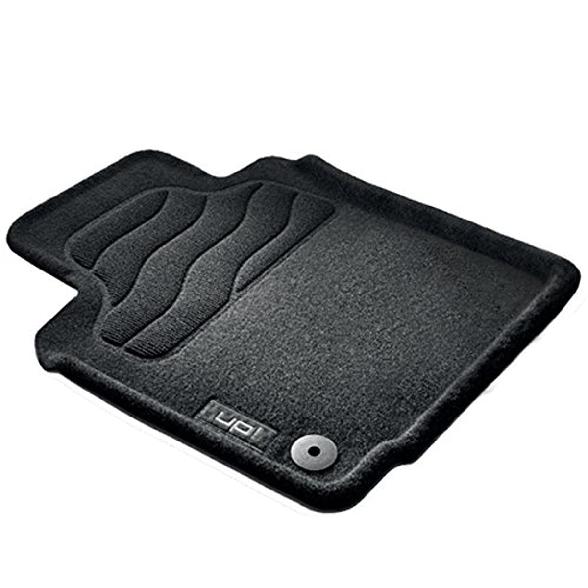 Volkswagen 1S1061445 WGK tekstylne dywaniki welurowe Optimat 4 x dywaniki materiałowe, napis, nie do e-upu, czarne