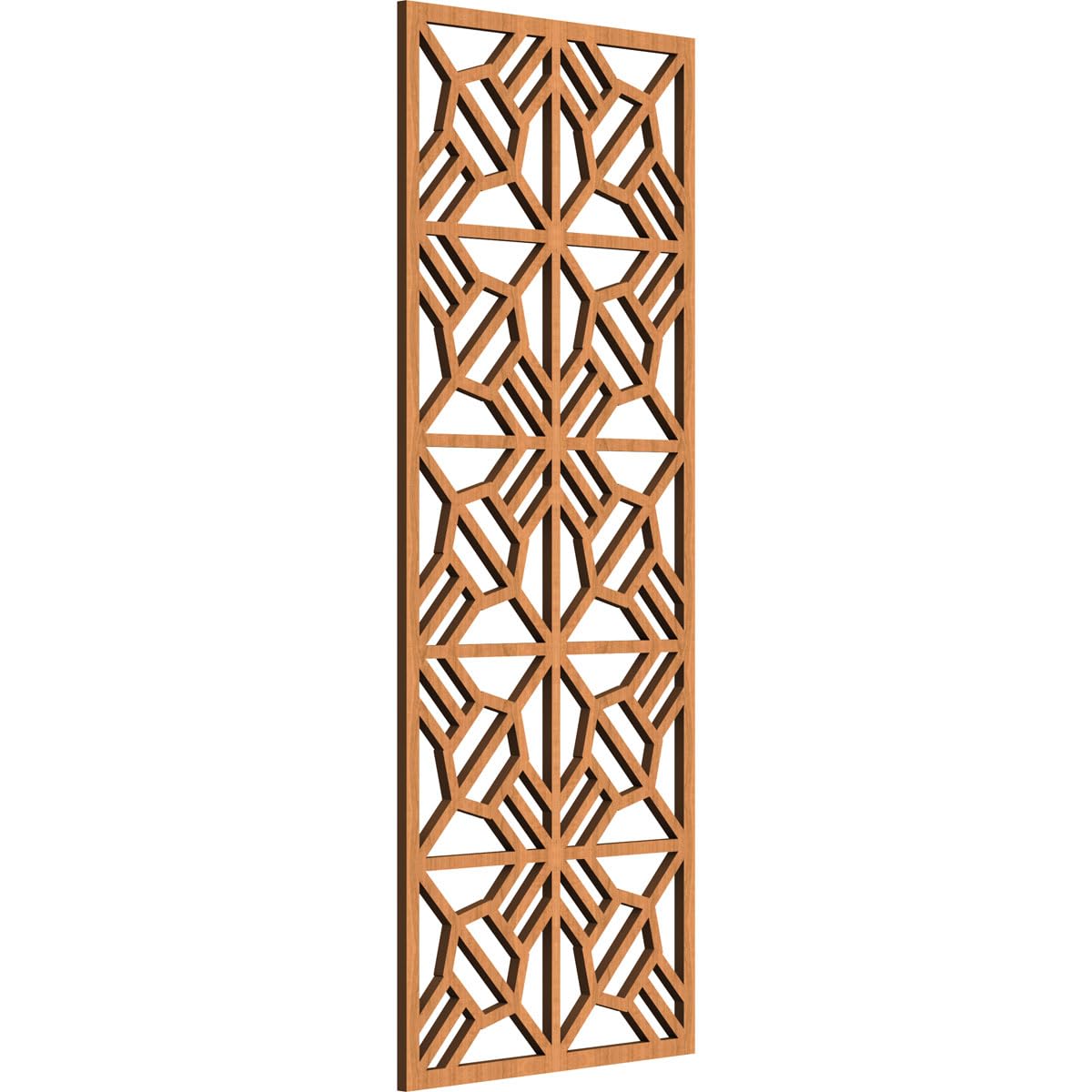 11 3/8"W x 29 3/8"H x 1/4"T Auburn Decorative Fretwork Wood Wall Panels, Cherry