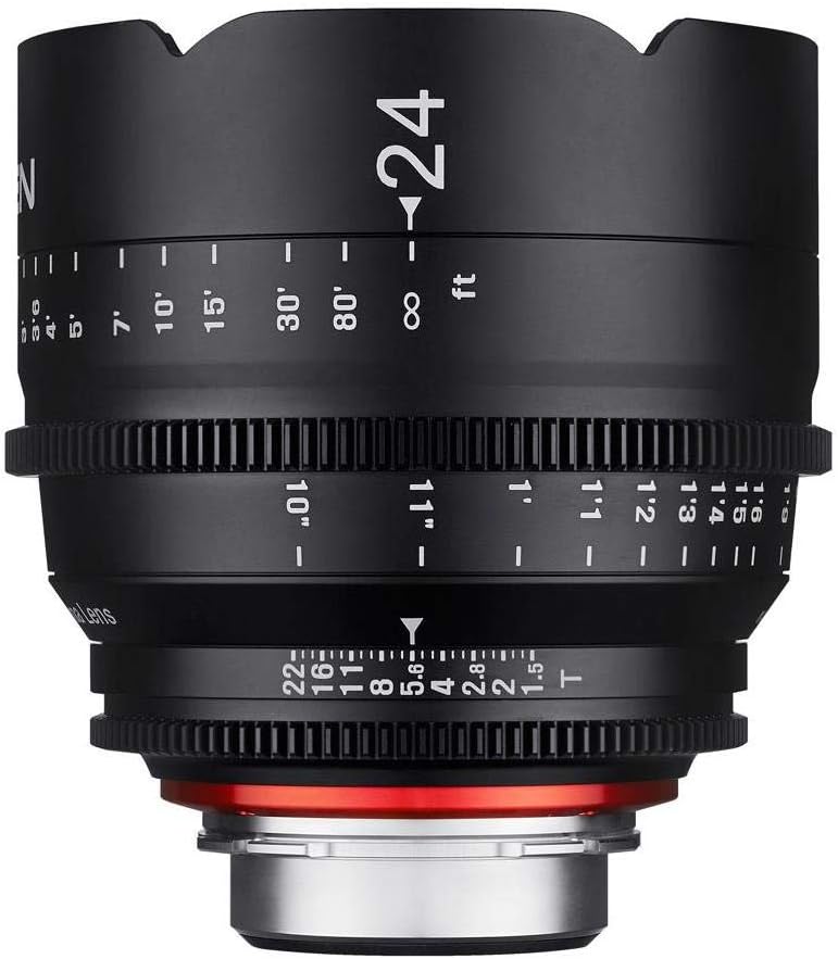 Xeen XN24-C 24mm T1.5 Professional CINE Lens for Canon EF,Black