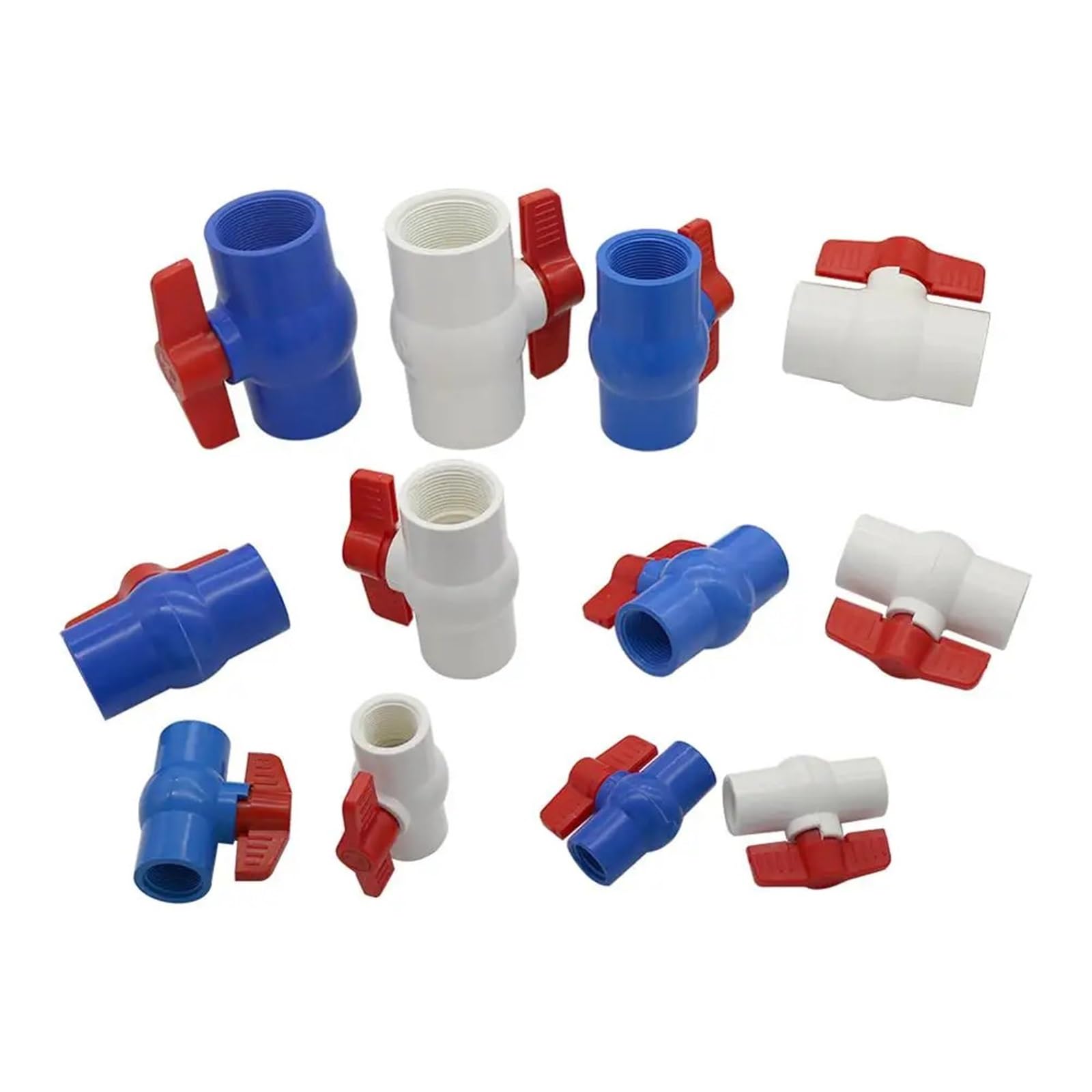 Válvula de bola de PVC de 1.25 pulgadas rosca hembra accesorios de tubería adaptador riego