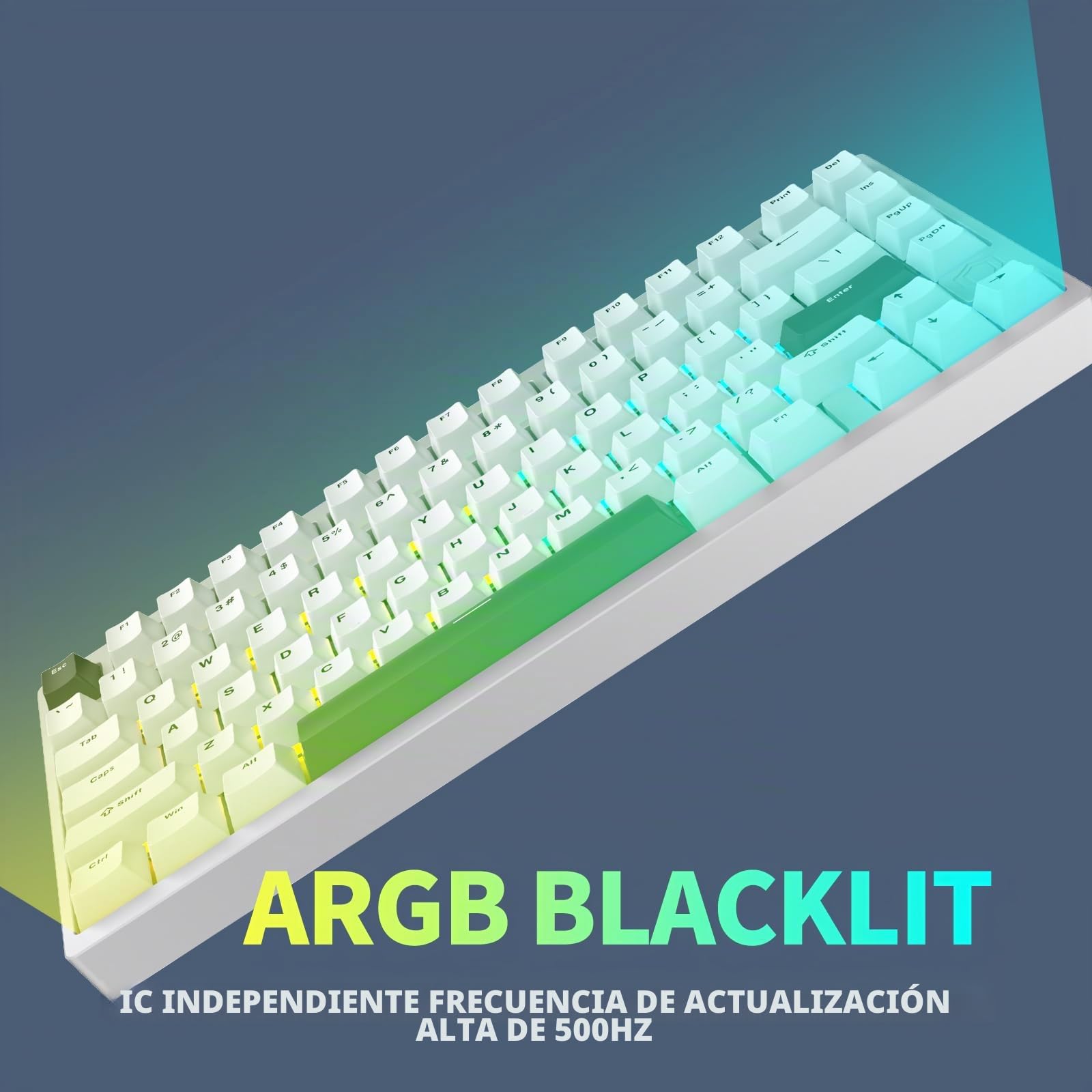 IROK MG75PRO 81 Teclas Teclado Mecánico con Interruptor Magnético con Cable, Efecto Hall, 8KHZ/ARGB/Aluminio CNC, Estructura con Junta de Estanqueidad Teclado para Juegos (Plata)