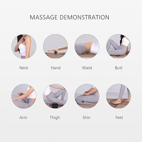 Miniatura 3 de Mini bola de masaje de 2 pulgadas, bola de masaje vibratoria de 5 velocidades para palma, mano, pie, pierna, cuello, espalda, bola de terapia