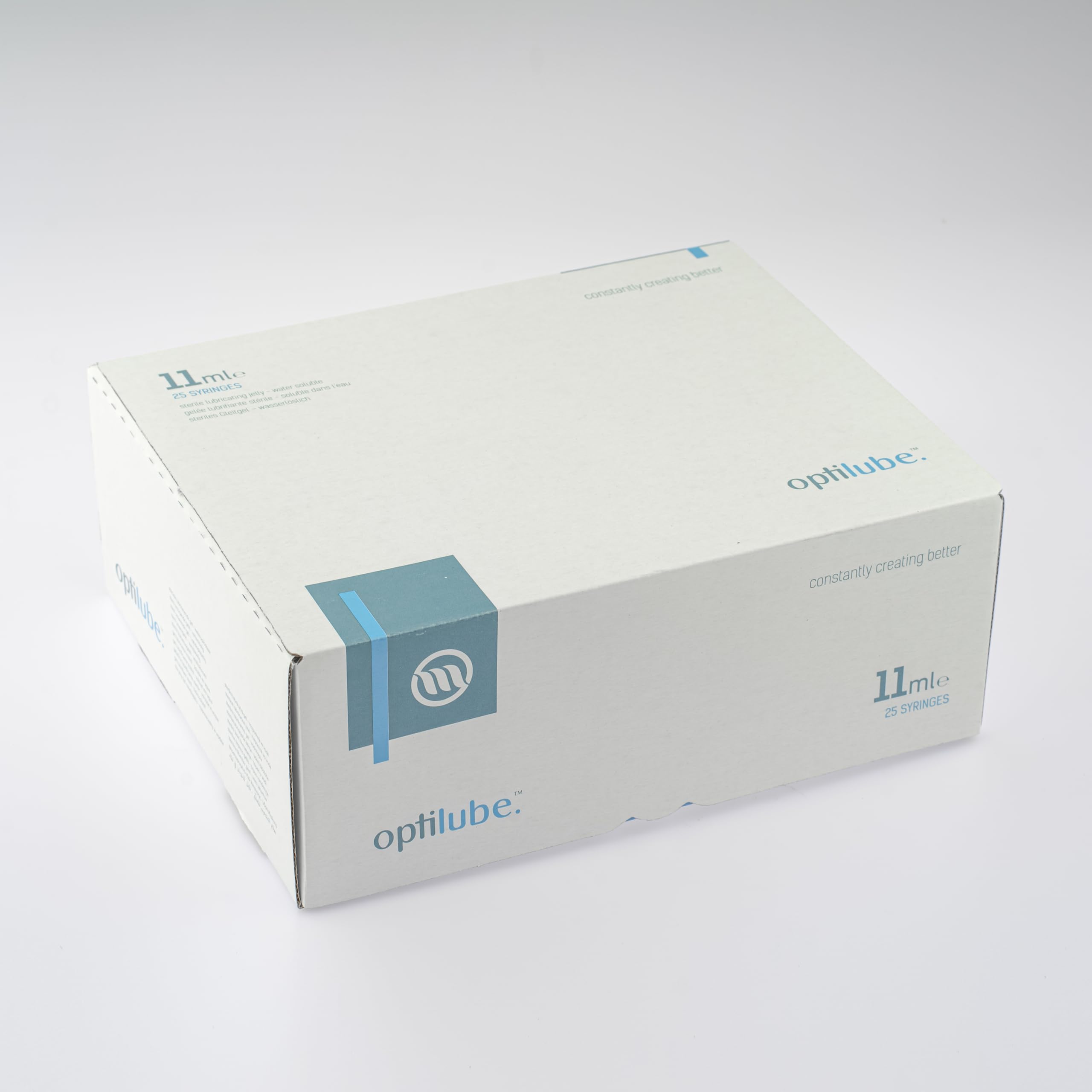 Jeringas OptiLube: gelatina lubricante estéril en jeringas de 6 ml y 11 ml, soluble en agua y pH equilibrado en formato de jeringa fácil de usar (paquete de 25) (Jeringas OptiLube 11ml - Caja de 25)