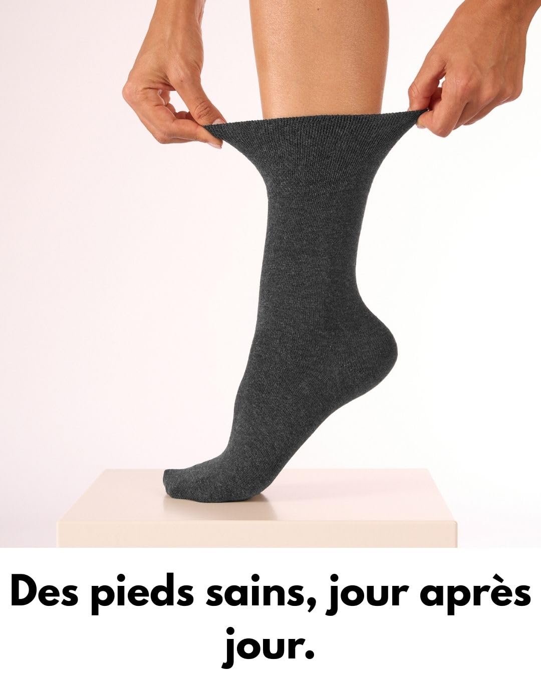 Lot de 10 Paires Chaussettes Diabetiques Homme Femme Coton sans Elastique & sans Couture