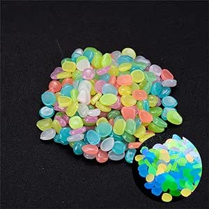 Amazon.com: WHTCHSU Fish Tank Rocks Glow Blue/Glow in The Dark Pebbles ...