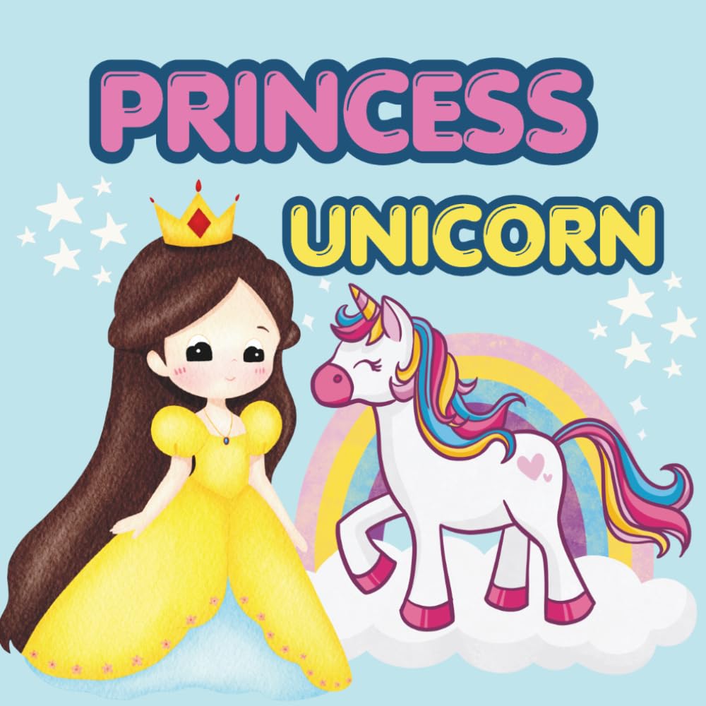 Princess coloring book: Bold and easy coloring pages of princess,unicorn,castle for kids