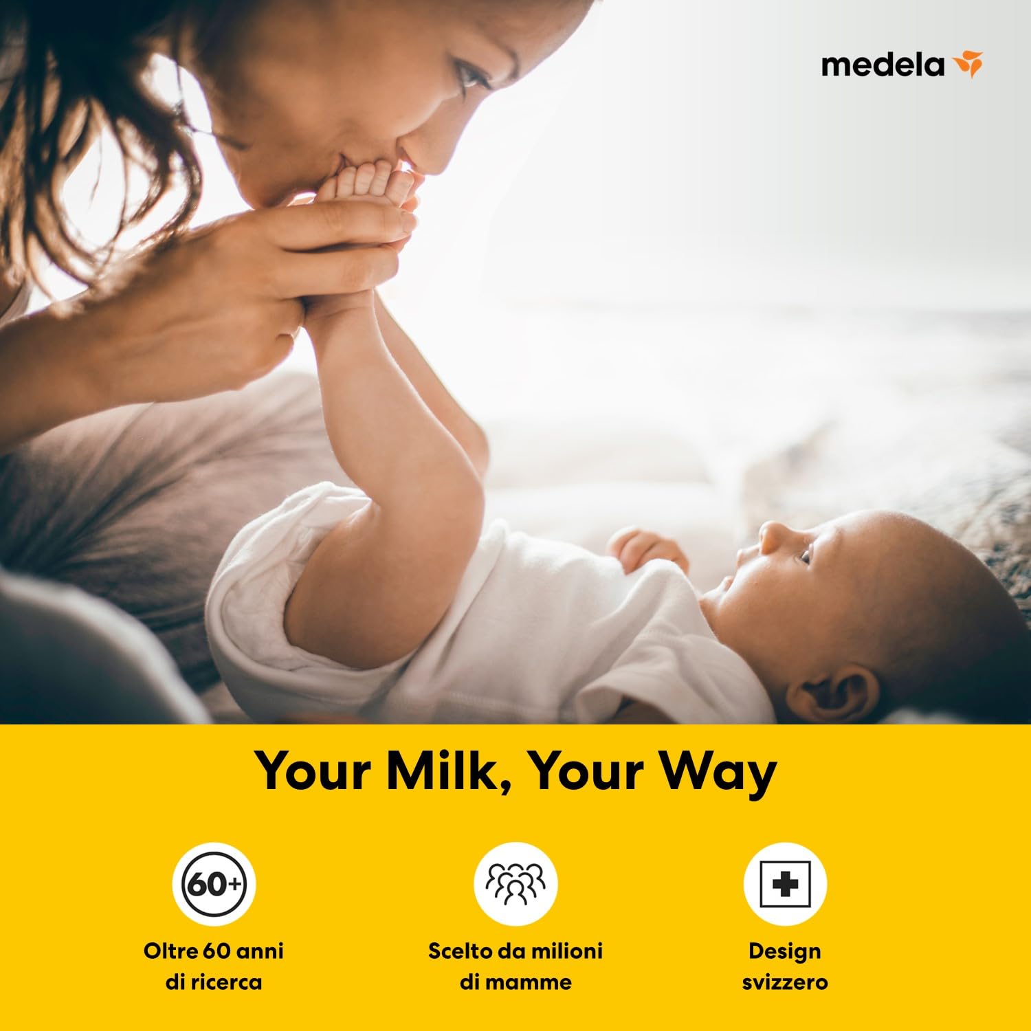 Medela Freestyle Mini Classic Tiralatte elettrico doppio con batteria ricaricabile.