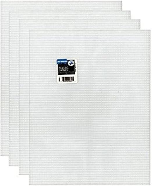 Darice #7 Mesh Plastic Canvas - Clear - 10.5 x 13.5
