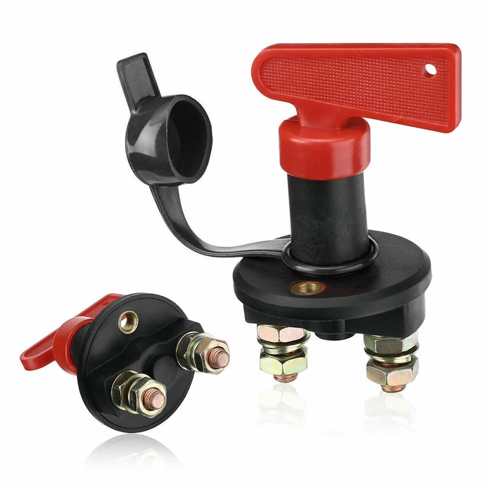 Desconectador de batería universal de 12 V, interruptor giratorio de perilla de corte de energía for auto, camión, barco, vehículo, furgoneta(2 Holes)