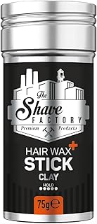the shave factory Hair Wax Stick Clay, Long-Lasting Styling Wax for Smoothing & Slick Finish on Hair Wigs - 2.7 Oz (75G) (1 Piece)