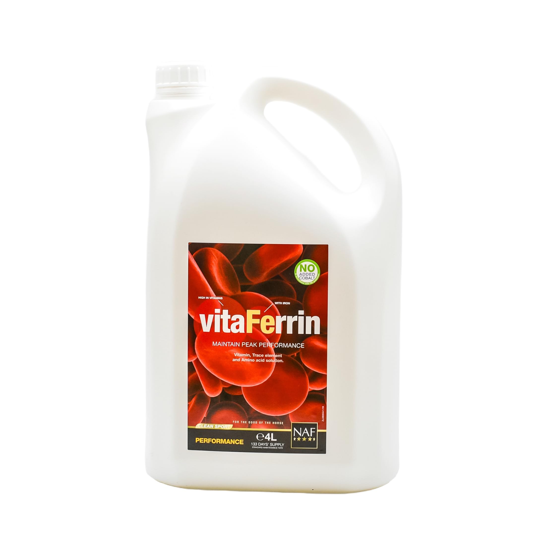 NAF VitaFerrin 4L | Iron-Rich Liquid Supplement for Horses | Fortified with Vitamins, Minerals & Amino Acids | Supports Performance, Recovery & Immune Health