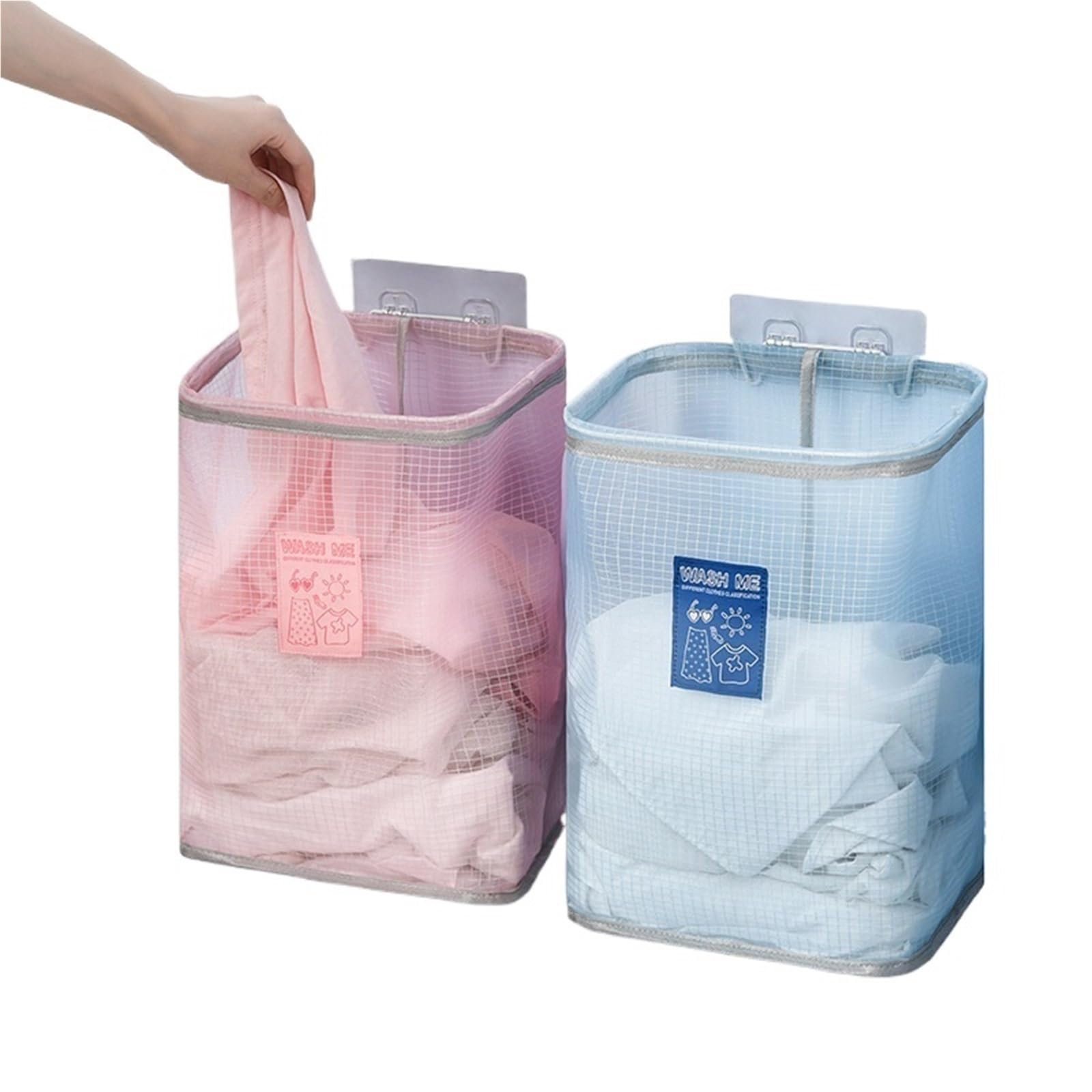 Hanging Laundry Hamper Foldable Wall Mounted Laundry Basket