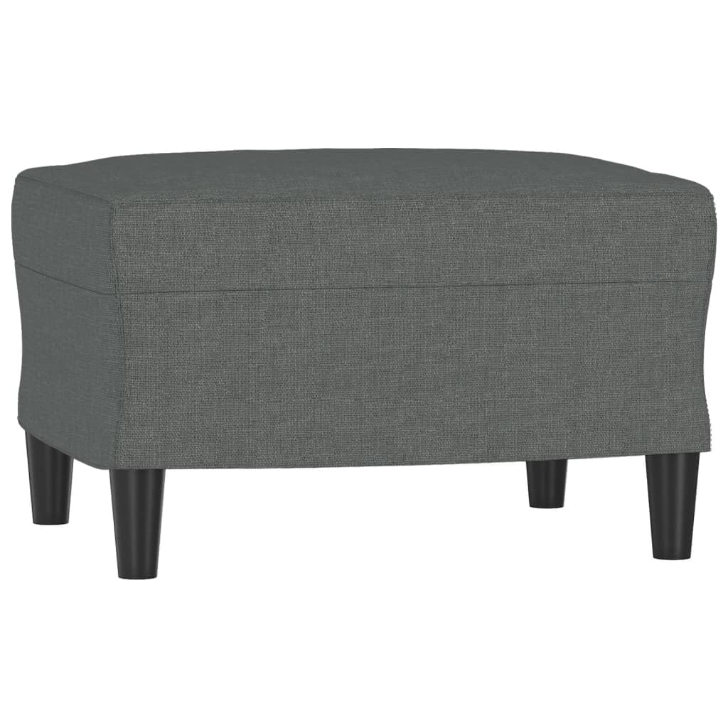 Ciemnoszary fotel z taboretem z materiału 60 cm, wyściełany podłokietnikiem i oparciem, zajmuje mało miejsca do salonu, pokoju gościnnego, pokoju młodzieżowego i biura, relaksujący do salonu