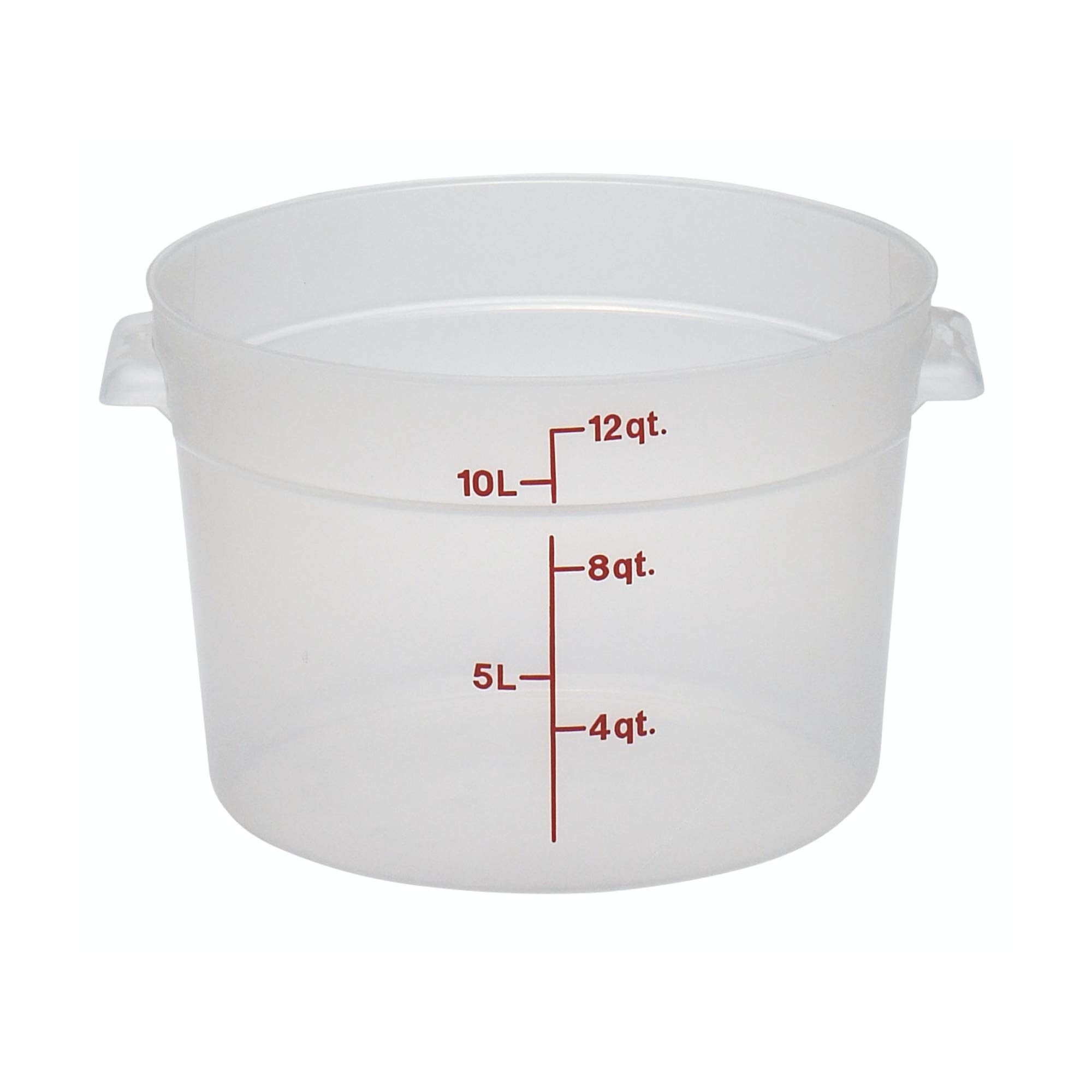 Lumintrail Cambro Runde Frischhaltedose mit Deckel, 12 Liter, durchscheinend, inklusive Messlöffel-Set
