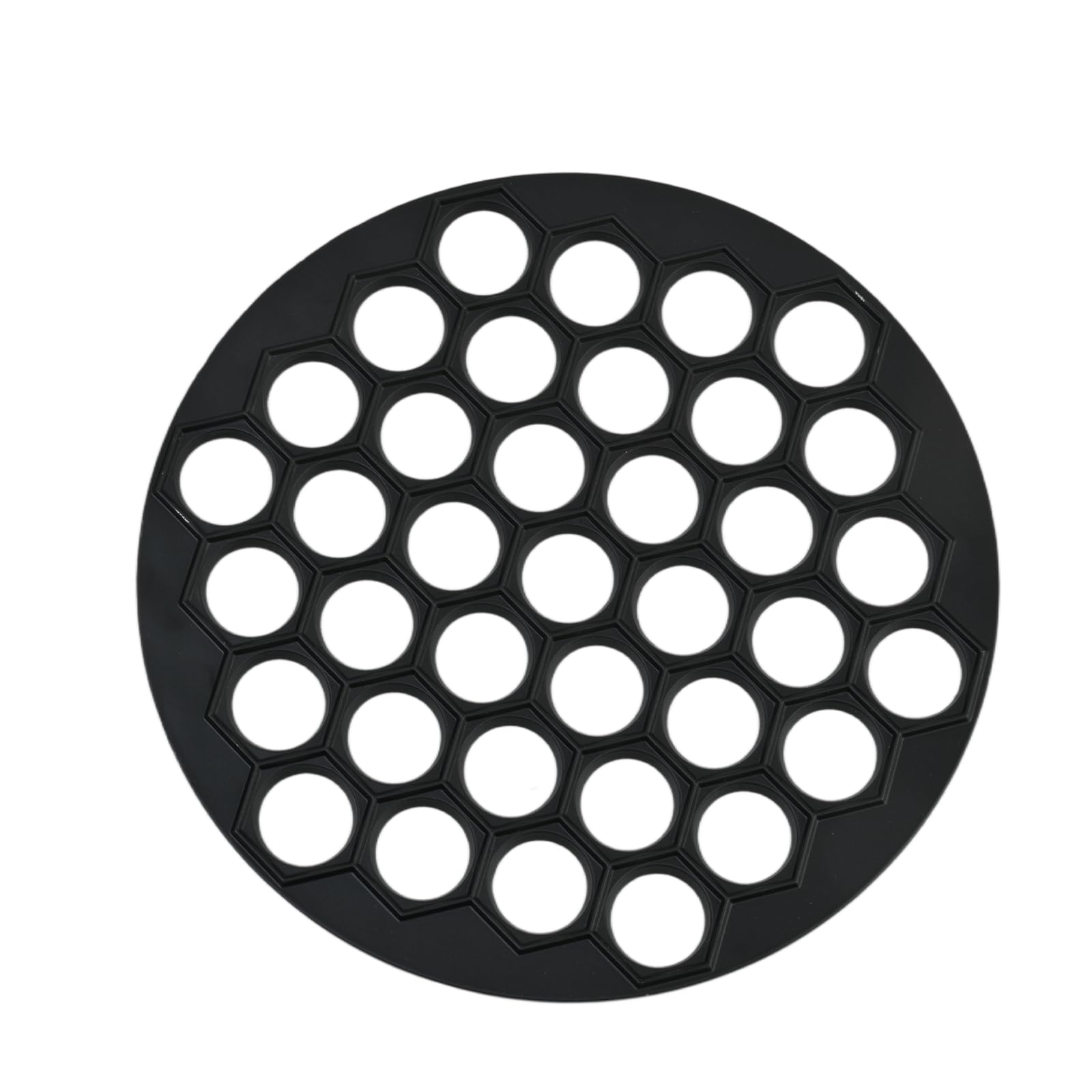 Solvio 37 Holes Dumpling Maker Mold, Aluminum Alloy Maker and Ravioli Cutter, Manual Meat Dumplings Press Machine, Professional Kitchen Gadgets for DIY Homemade Dumplings and pies (Black)